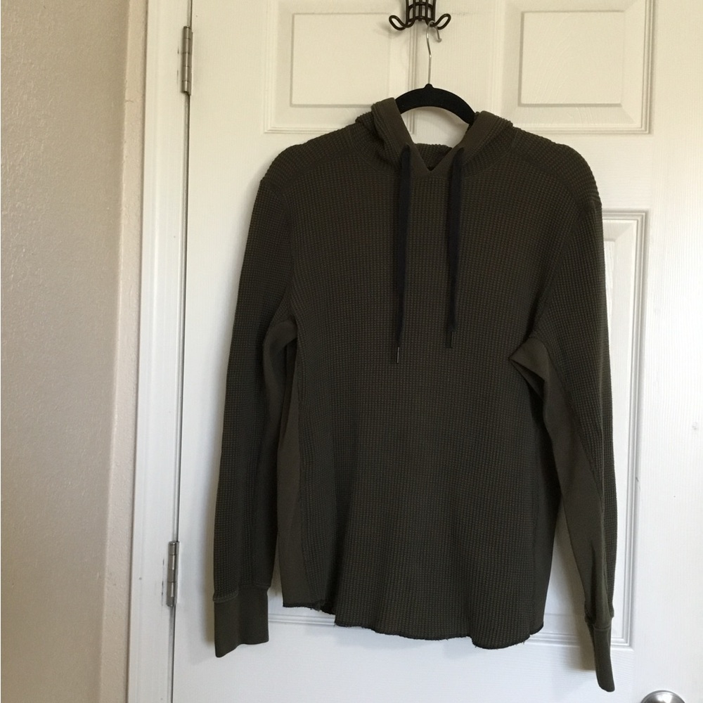 Rag and Bone slim fit Olive Green Hooded Sweater size M